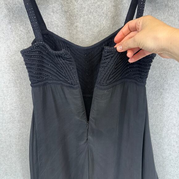 St. John Evening Dress Size 4 Black Sparkle Dark Whimsigoth Fairy Embellished - Picture 4 of 10